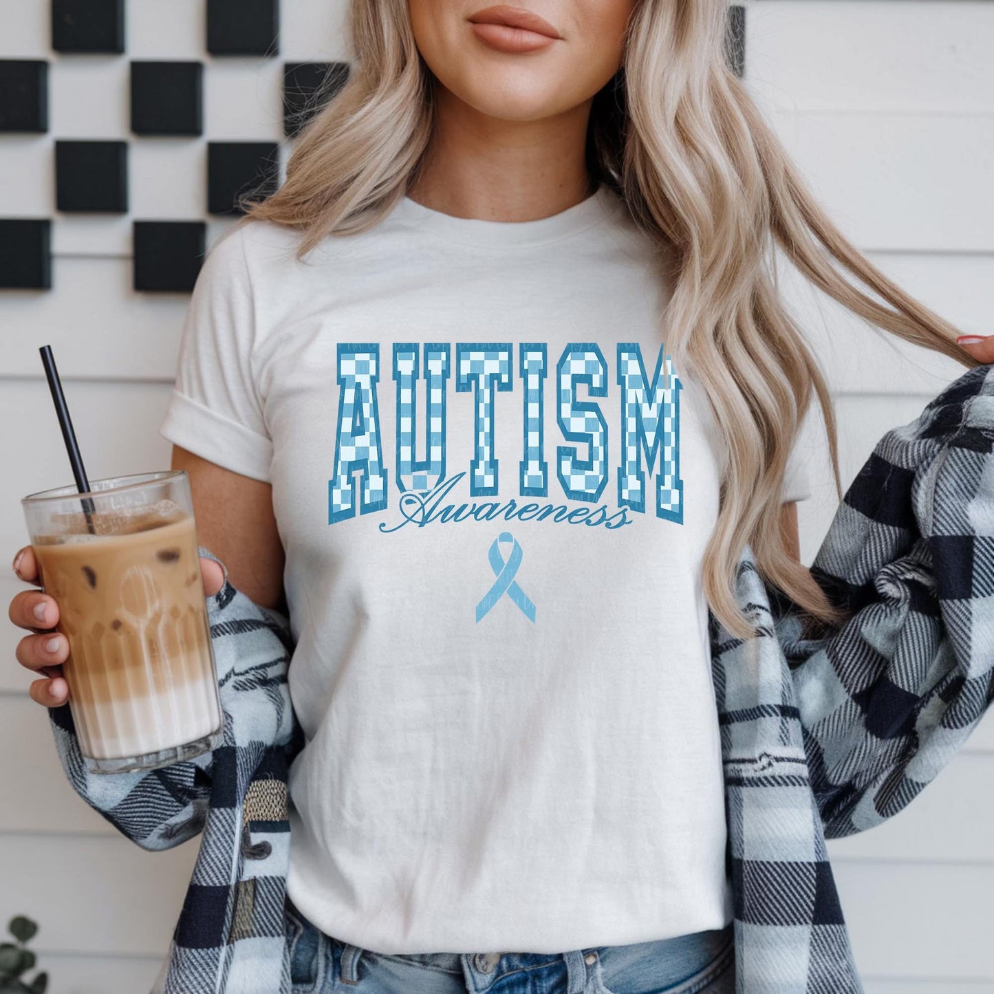 Checkered Autism Awareness