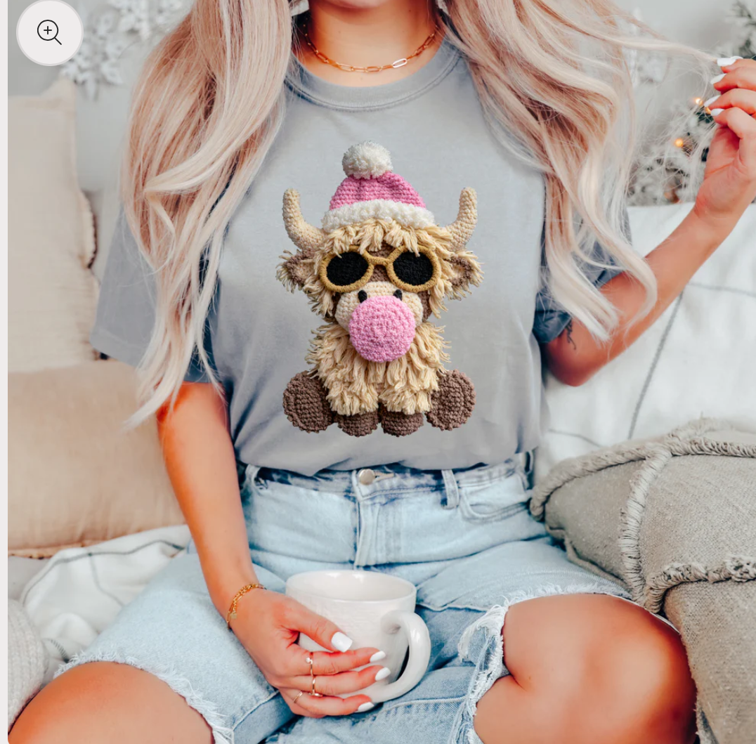 Faux Yarn Bubblegum Cow