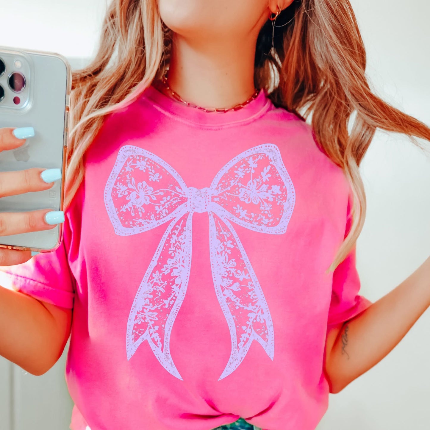 Purple Lace Bow