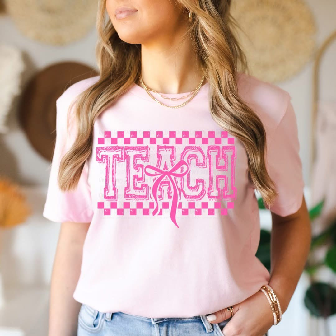 Pink Checkered Teach