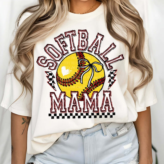 Softball Mama with Bow