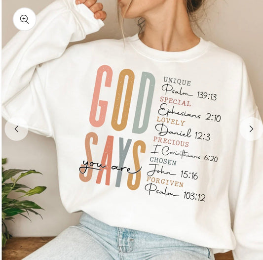 God says you are