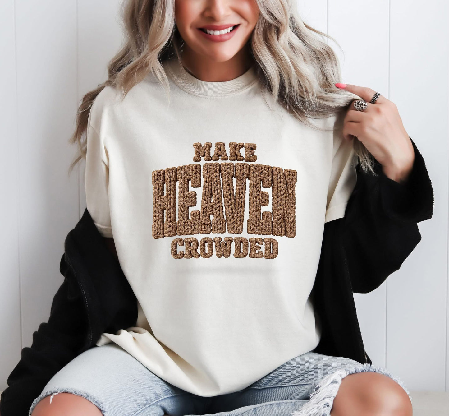 Faux Embroidery Make Heaven Crowded