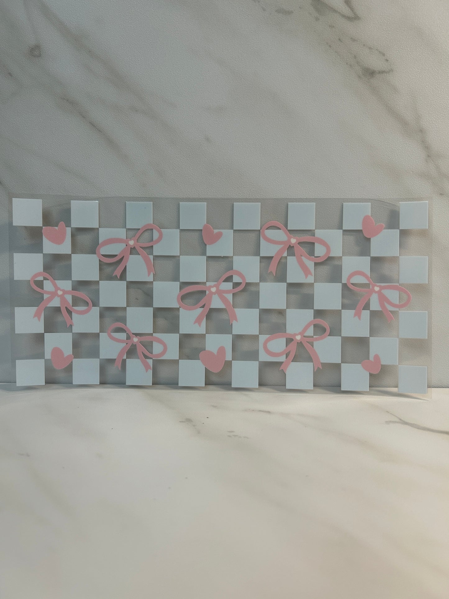 Checkered Pink Bows