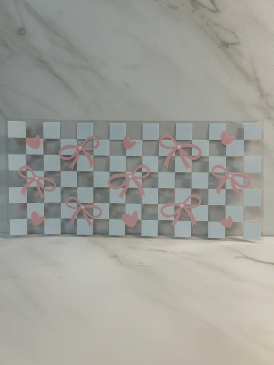 Checkered Pink Bows