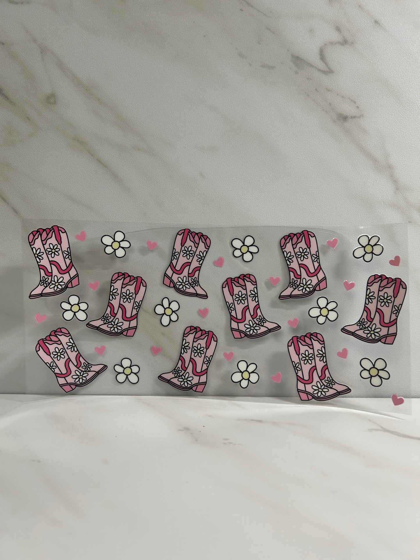 Pink Boots and Flowers