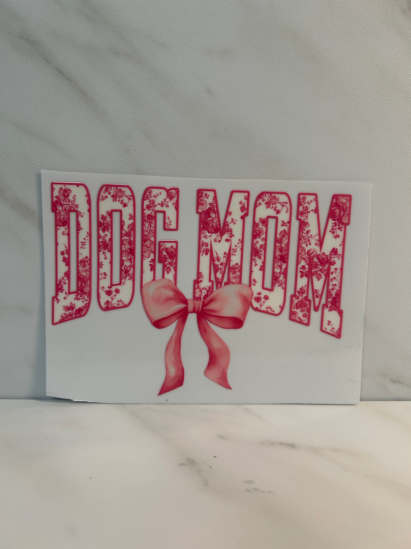 Pink Dog Mom Decal
