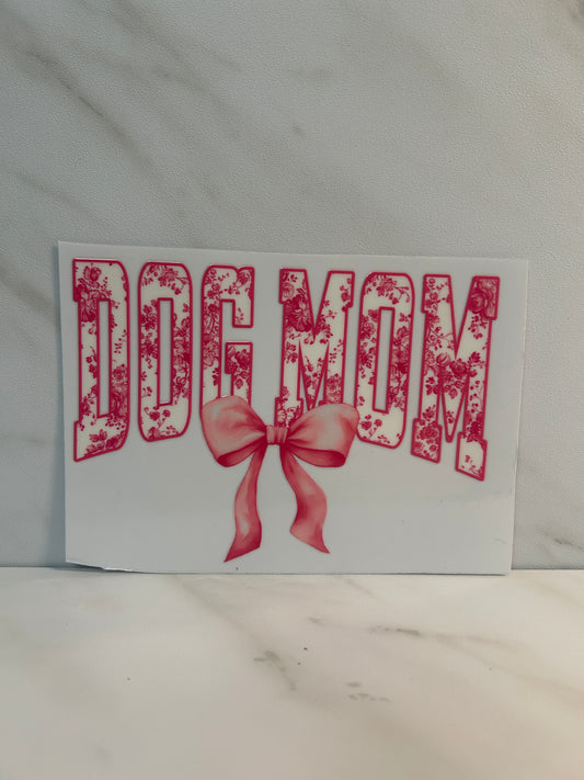 Pink Dog Mom Decal