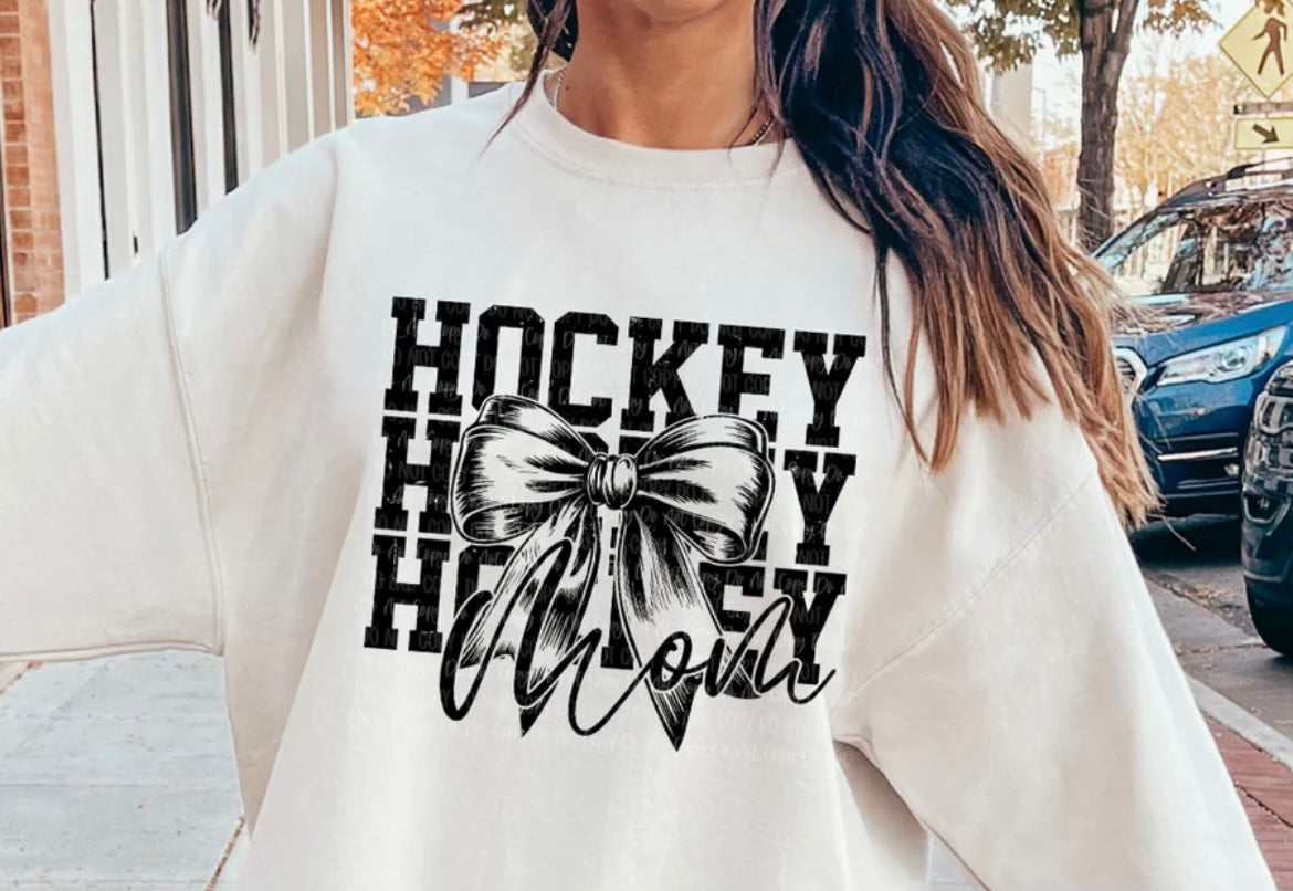 Hockey Mom with Bow
