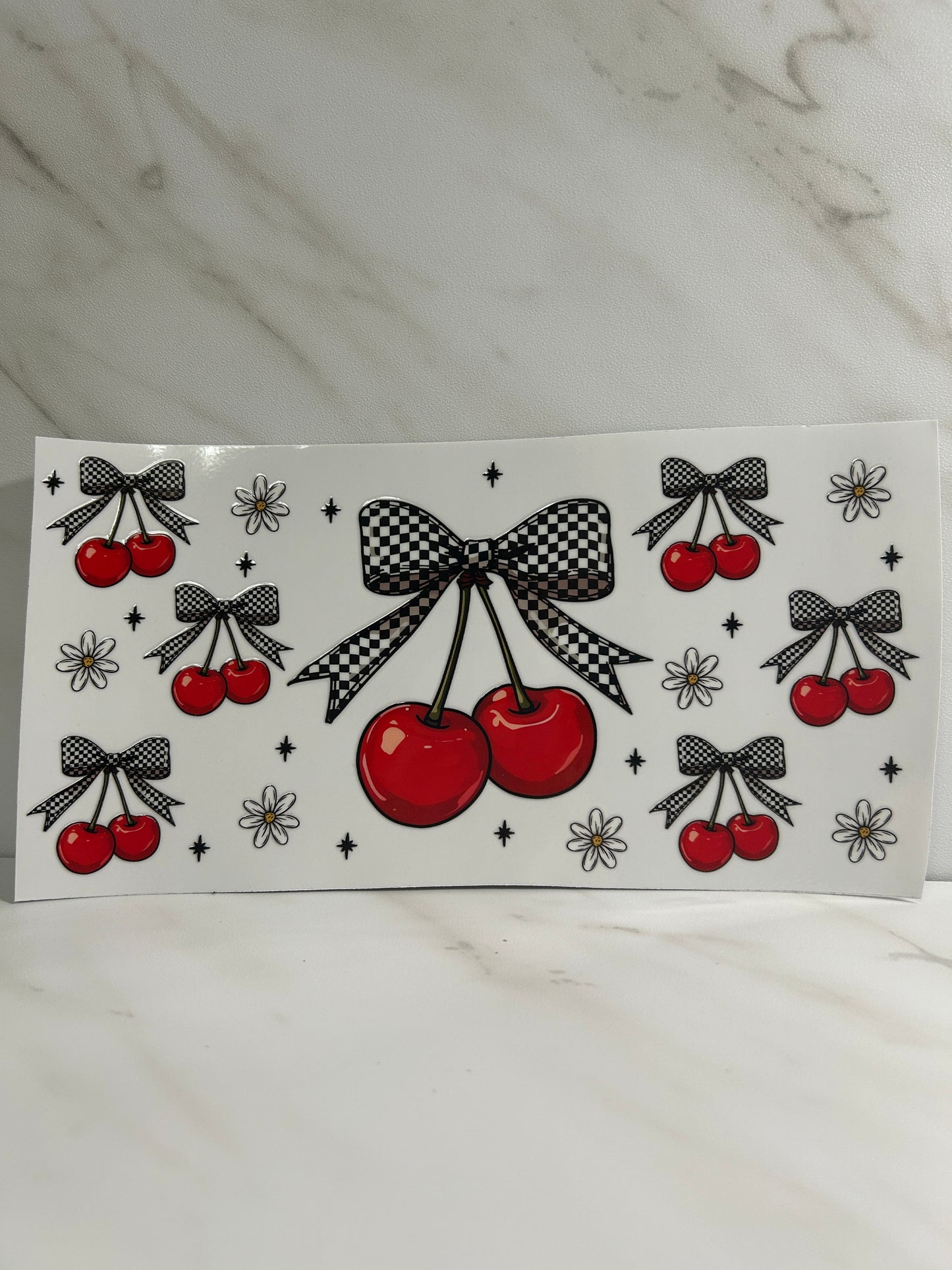 Cherry Checkered Bow