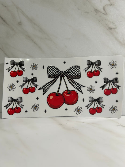 Cherry Checkered Bow