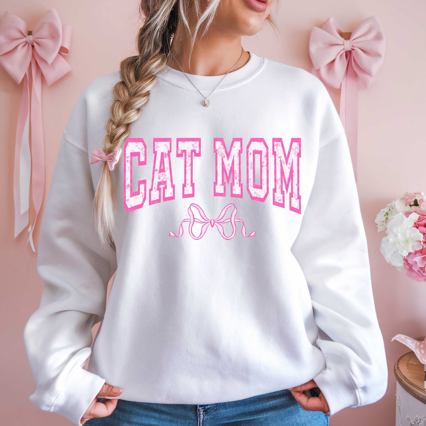 Cat Mom with Bow