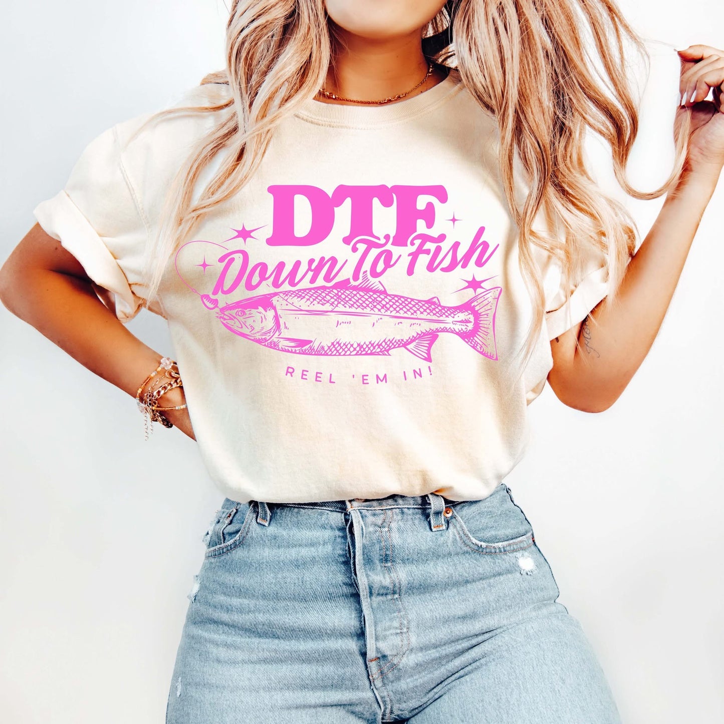 Pink Down to Fish